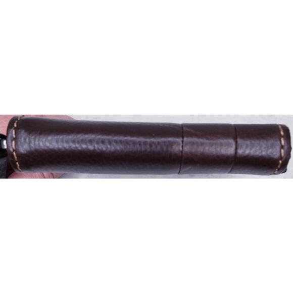 NWOT FOSSIL Lufkin Men's Brown Leather Zip Around Bifold Wallet - Picture 3 of 13